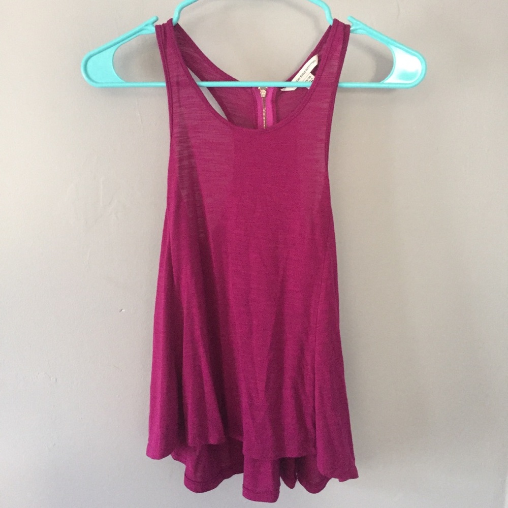 American Eagle Zippered Racerback Tank Top